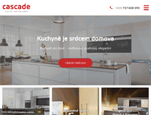 Tablet Screenshot of cascade-kuchyne.cz